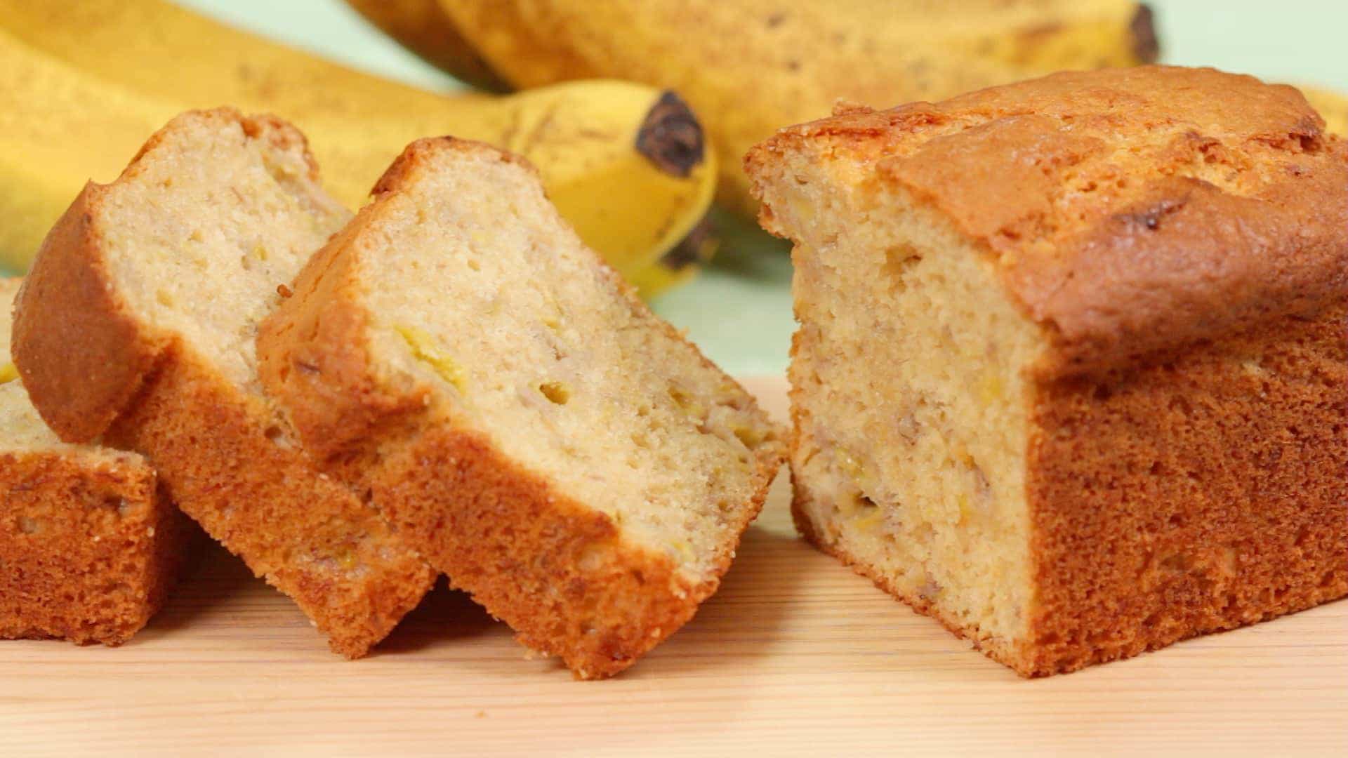 Quítate el antojo con esta receta de pan de plátano 