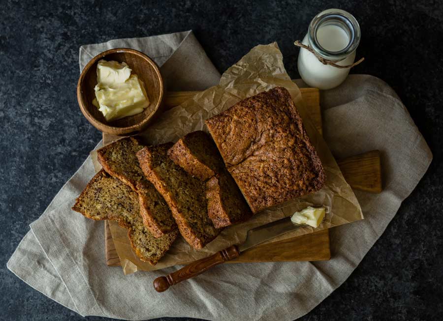 Receta de pan de plátano