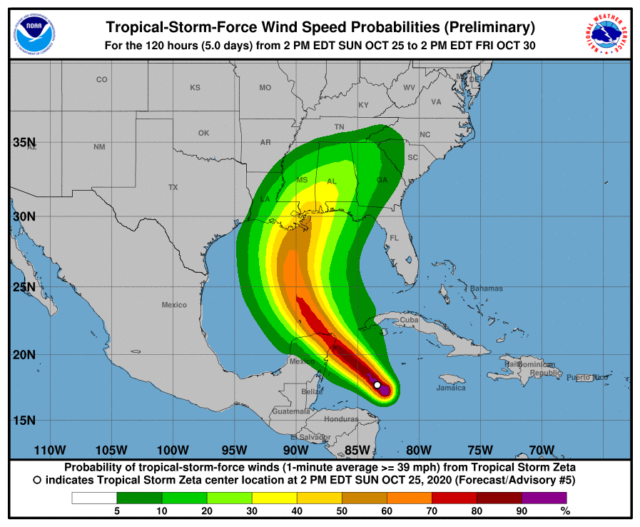 Zeta huracán Quintana Roo