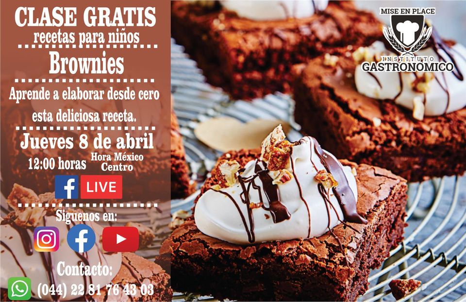 Clase gratuita para aprender a preparar Brownies