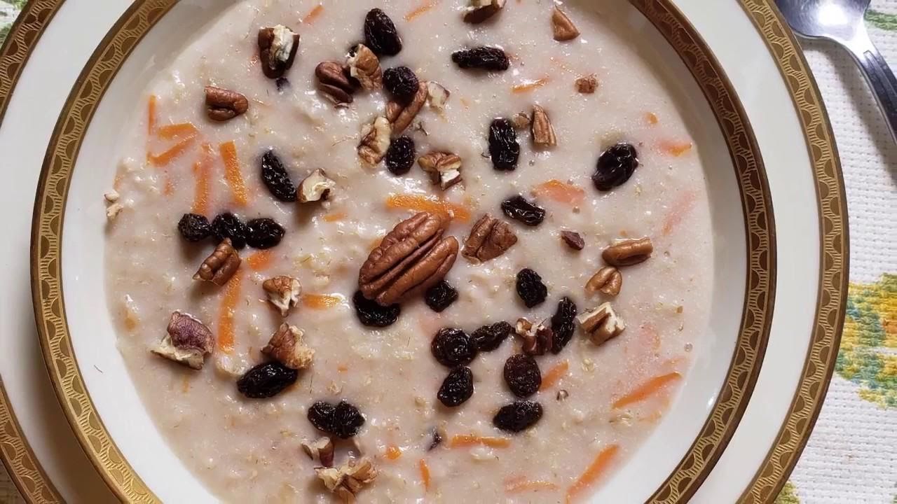 Preparar avena con sabor a pastel de zanahoria